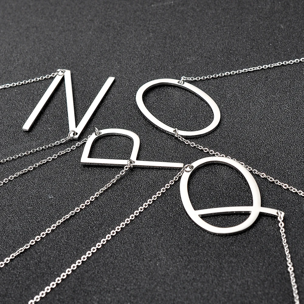 Hot Selling Trending Stainless Steel English Letter Alphabets Pendant Designs