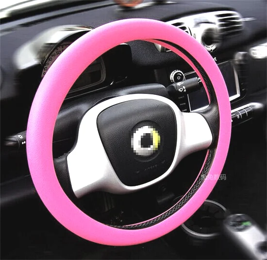 Розовая кожа текстуры авто силиконовые крышки рулевого колеса перчатки мягкие универсальные аксессуары
