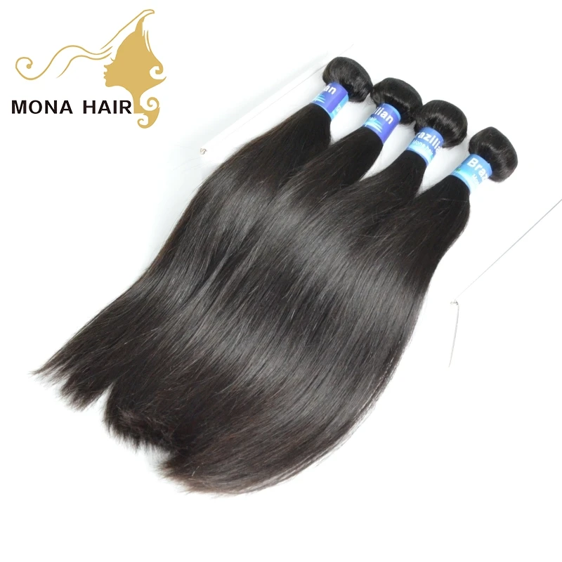 

Silky straight human hair double weft hair brazilian hair virgin human, Natural color can be dyed any color