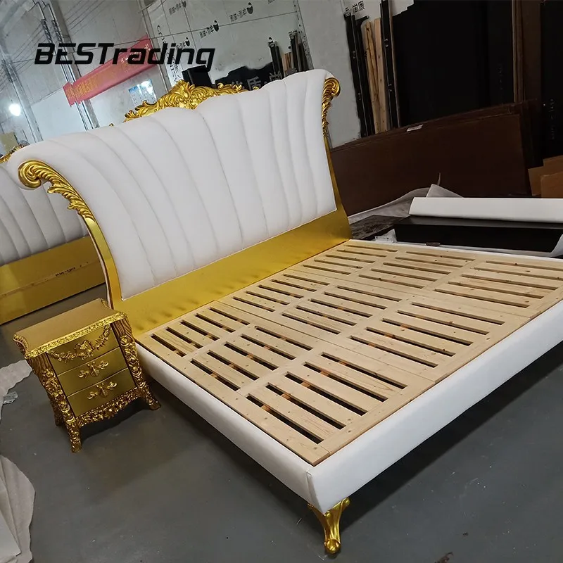 Italy Luxury Classical Golden Color Royal Furniture Antique Elegant