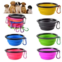 

Trussu Wholesale Outdoor Portable Foldable Collapsible Dog Bowl With Carabiner