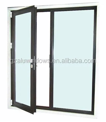 Aluminium glass double side hung hinged entry french doors