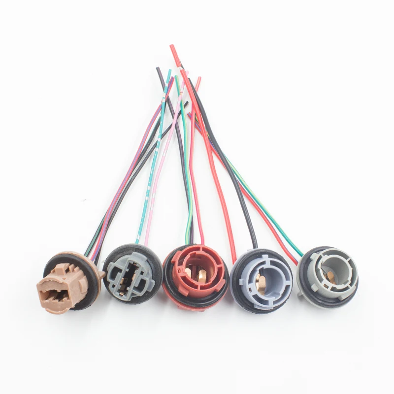 
car BAY15D 1157 LED brake light P21/5W bulb socket harness plug connector 1157 Wiring Socket for LED Signal Light lamp holder 