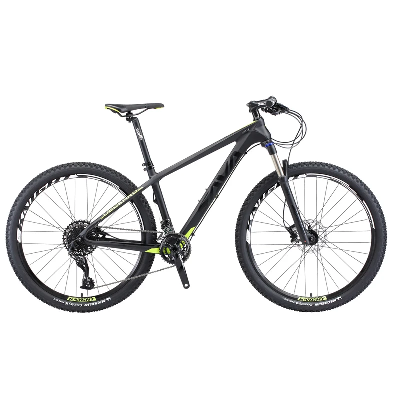 

27.5 SAVA hot sale carbon fiber frame mountain bike / mountain bike / Hydraulic suspension fork 22 speed, Black yellow;black blue;steel grey