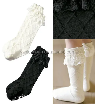 white lace boot socks