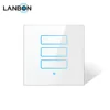 AC220V 10A 3 Gang Way Wall Light Led Glass Touch Smart Screen Dimmer Wifi Switches Work With Google Home Amazon Alexa
