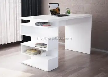 Snake White Office Desk Workstation With Shelving Uk Seller