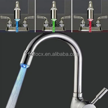 Hot 3 Colors Sensor Led Light Water Faucet Color Sensor Tap