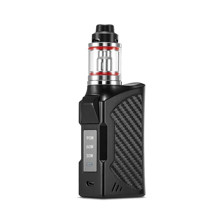 

LEXINTONG Ecig Vape Pen Starter Kit,90w Box Mod Top Refill LED Indicator L-3 vapor kit vaporizer, Black;red;silver;blue