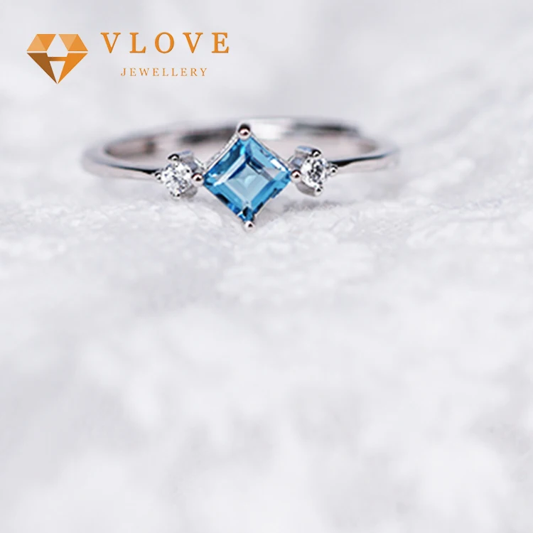 
latest designs fashion women princess dream natural topaz 10k gold ring 