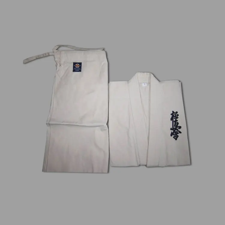 

10oz canvas fabric white Kyokushin karate kimono