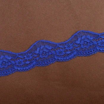 blue stretch lace trim