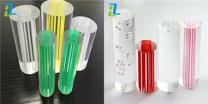 5 Clear Red Acrylic Plexiglass Rods - 1/2" Diameter, 12" Long, Translucent Red Lucite For Crafts
