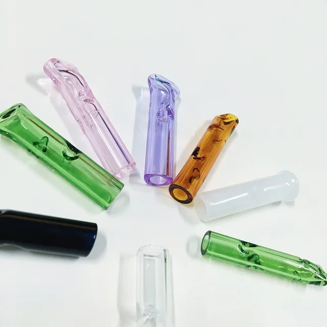 

Smoking filter tips glass drip tips custom logo glass rolling paper tips