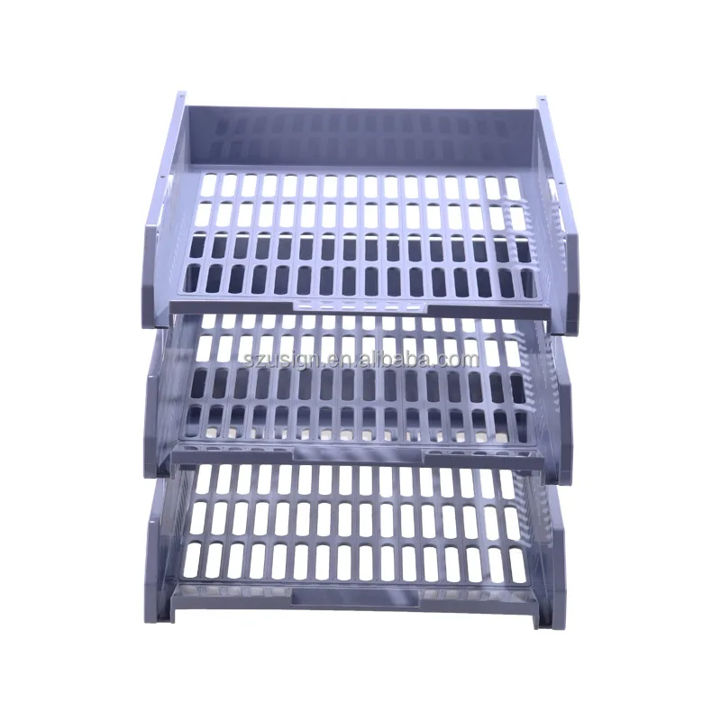 
US 10431 PS folding style three layers file tray 