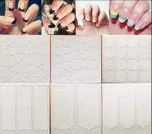 1 pc Unhas Etiqueta Guia Dicas Formulário Fringe Guias Manicure Francês Decalques Da Arte Do Prego DIY Beauty Styling Ferramentas