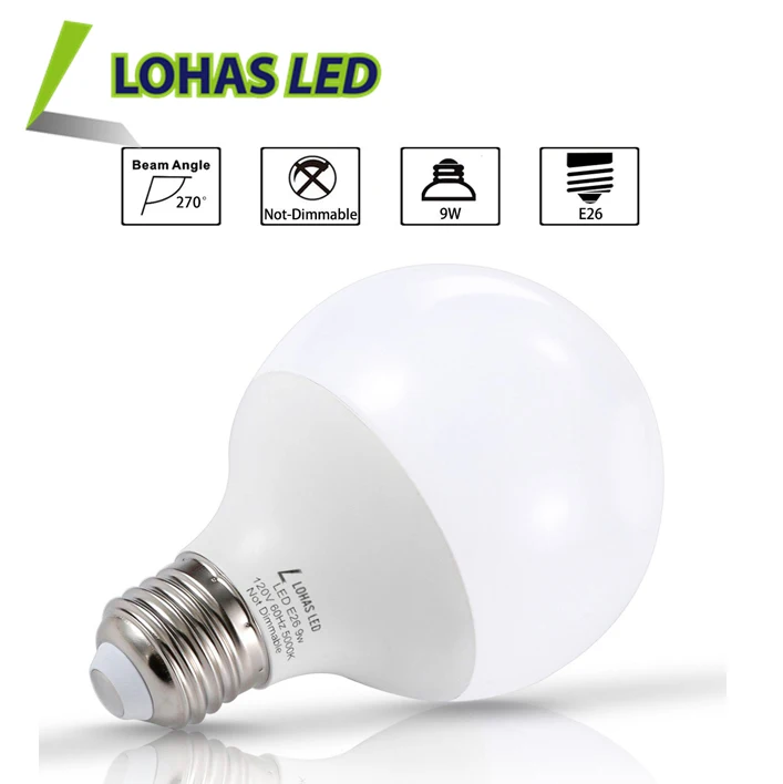 UL Approval G25 LED Bulb 9W Replace 60W Halogen Energy Saving LED Light Bulb