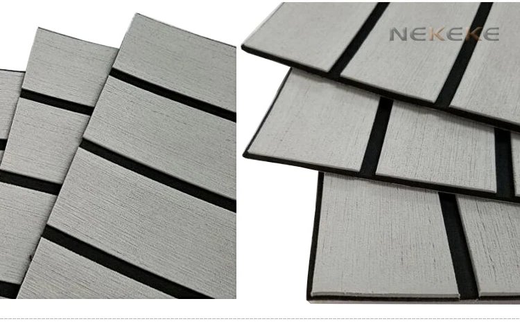 EVA Foam deck pad sheet Grey Faux Teak Sheet Boat Yacht Synthetic Teak Decking 35.4 X 94.5 inch