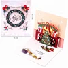 Custom Printed Logo Christmas Cards with Bells Creative Exquisite New Year Greeting Card