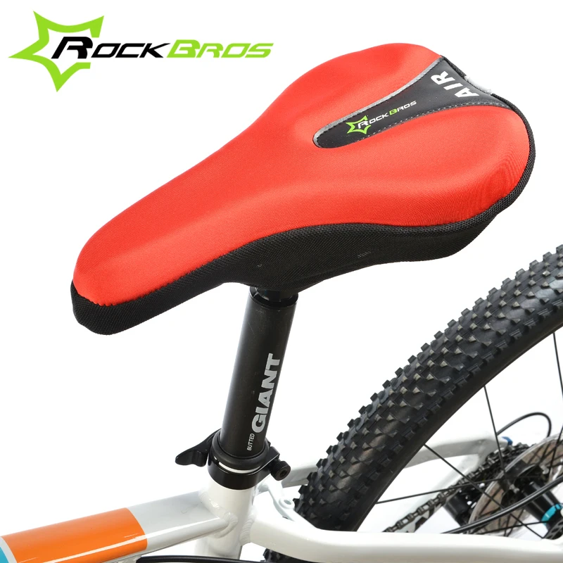 Bicycle Saddle Cover Bike Seat Cushion 3D Silicone Nylon Gel Soft Pad Red