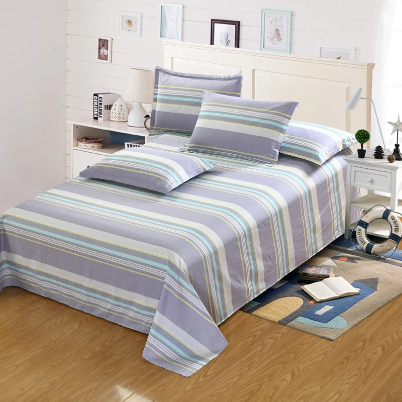100 Cotton Stripes Flat Sheet Men Women Children Bedding Include Bed King Size Bedspread Quality Directly From China Children Bedding Suppliers 100 Cotton Stripes Flat Sheet Men Women