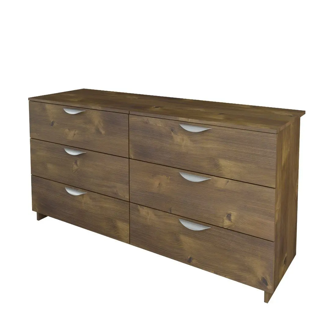 Nocce 6-Drawer Double Dresser 401206 from Nexera, Truffle