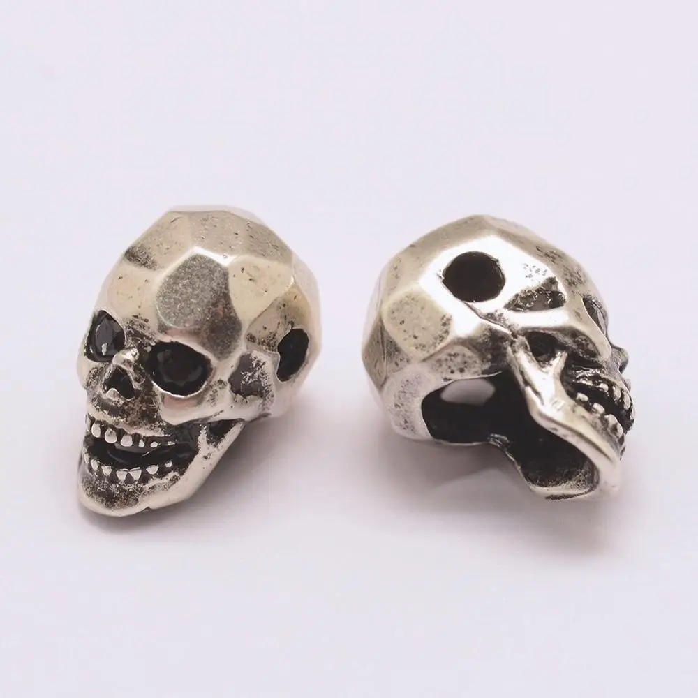 

PandaHall 925 Thai Sterling Silver Plated Brass Skull Cubic Zircon Beads