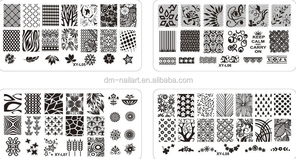 32 Kinds Designs Nail Art Stamping Plates Manicure Nail Stamper Plates