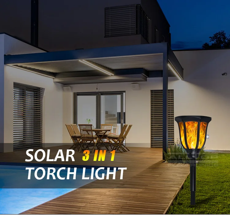 ALLTOP Energy saving bridgelux chip 2835 garden waterproof 2W Solar torch light