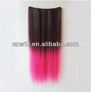 2014 Popular Two Tone Colored Hair Ombre Hair Extension Hot Pink