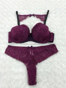 purple bra set