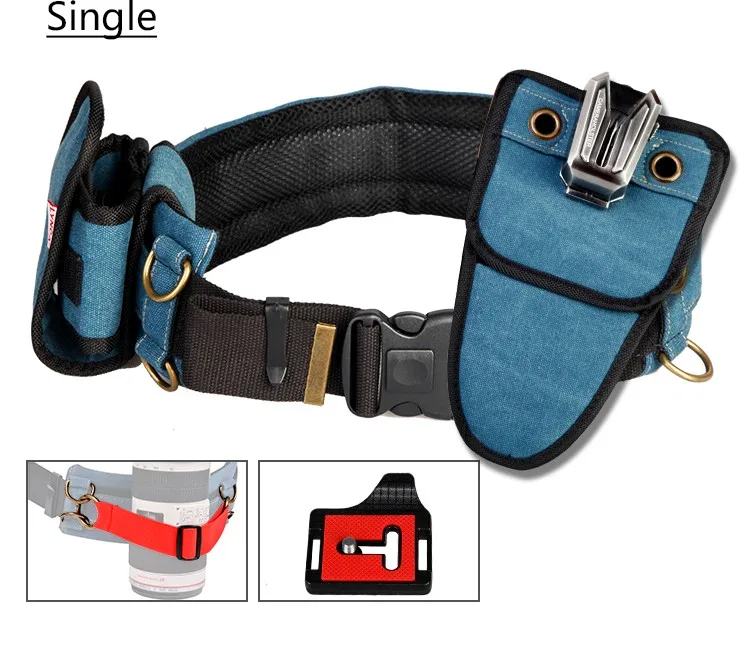 Camera Waist Belt Strap Mount Holder Double Buckle Stylish Camera