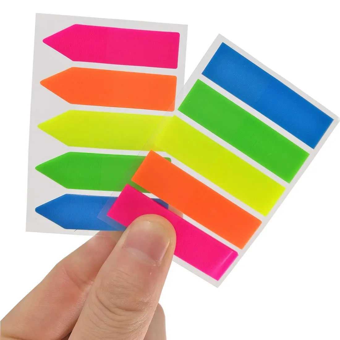 Index Tabs Vevice Lot de 6 page marqueurs de couleur page Drapeau onglets fluorescent Sticky Note pour marque-page pour travailler et étudier 