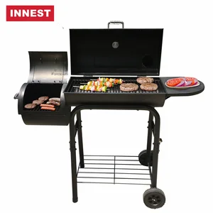 Image of BBQ stove barbecue carbon furnace courtyard BBQ grill commercial outdoor household charcoal smoke furnace home