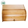Freshness Preservation Natural OEM Bamboo Rolltop Bread Box Kitchen Countertop Food Storage Container