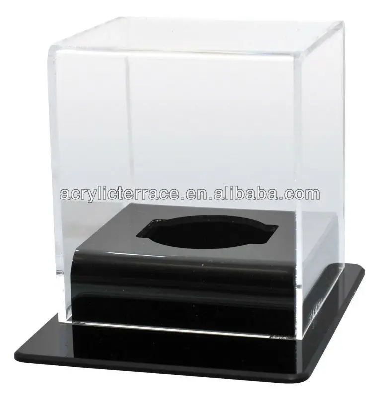 Tennis Double Ball Display Case Acrylic Perspex BLACK 