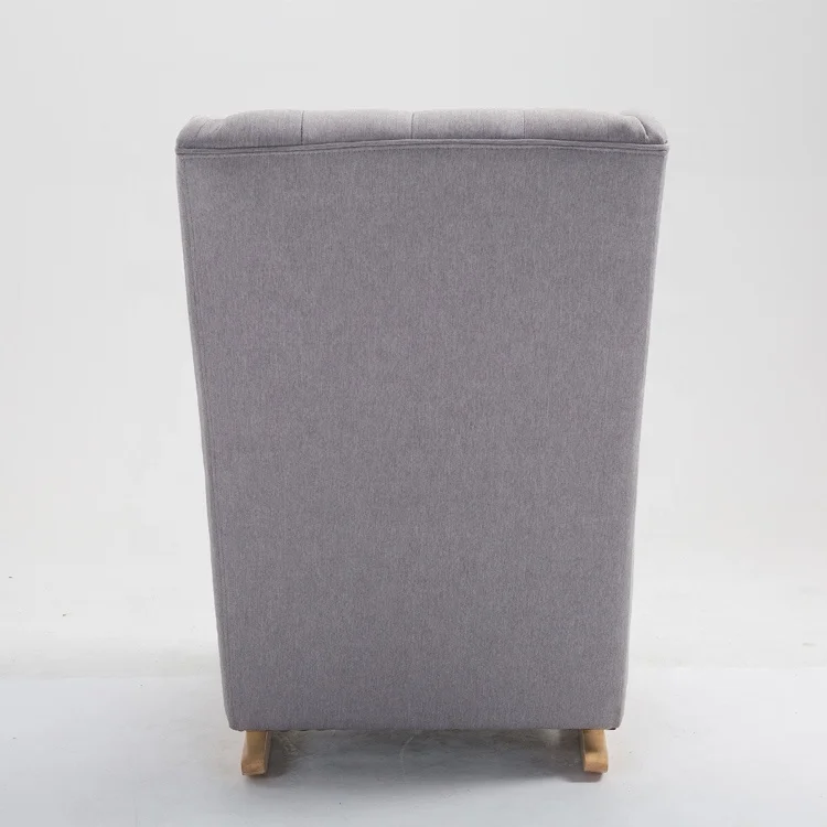 
Cheap Price Modern Elderly Solid Wooden Furniture Leisure Lounge Sofa Fabric Rocking Chair 