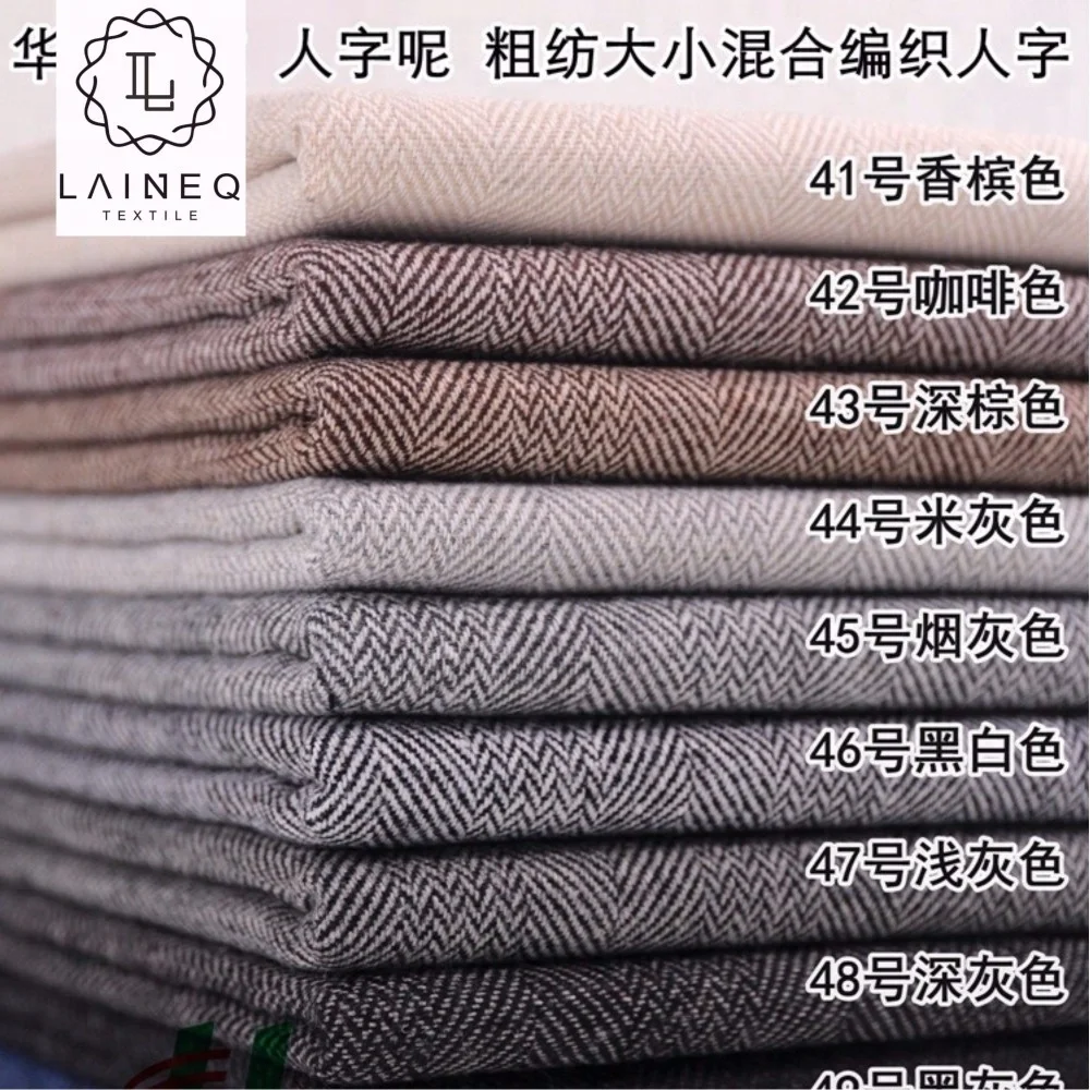 
factory price rib herringbone blended woven thin melton wool suit fabric 