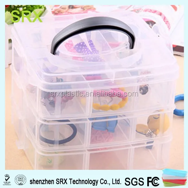 
OEM plastic makeup box factory,3 layer 18 apartments plastic makeup box,OEM plastic storage box spare parts 