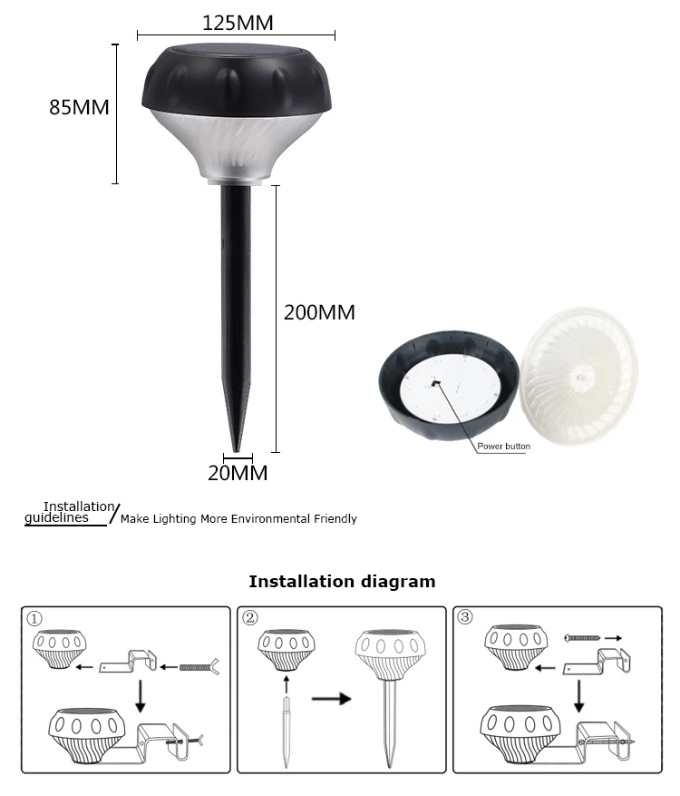Hot sale long endurance solar powered lawn lamp led solar camping lights