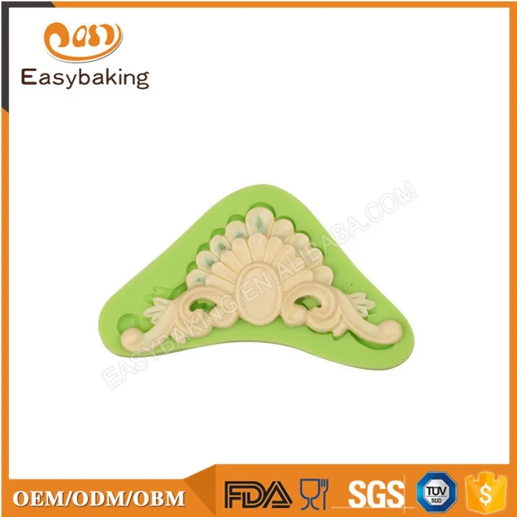 ES-5023 Best selling scroll silicone cake decorating tools fondant cake mold