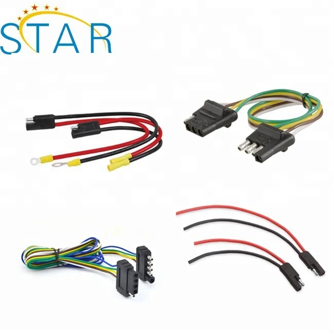 Customized Automotive 4 Way 5 Way Flat Trailer Light Wire