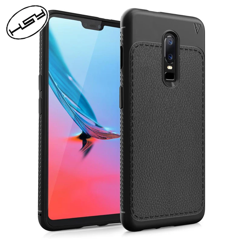 

Hot Selling Litchi Leather Pattern Soft TPU Cell Phone Case Waterproof Phone Case For Oneplus 6 Case Phone Cover, Red;black;grey;dark blue