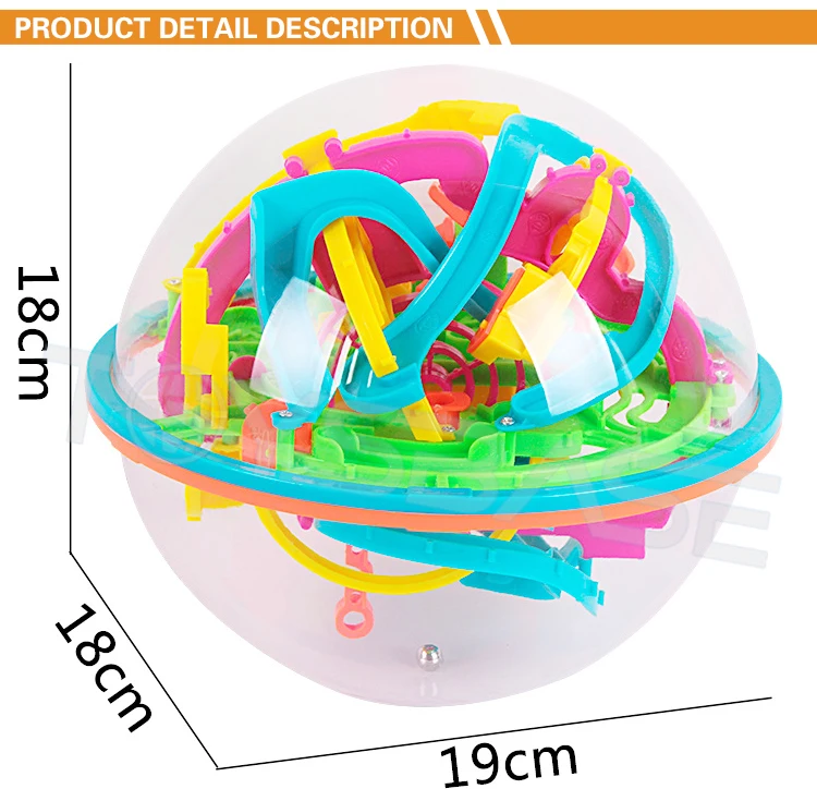 3d Maze Puzzle,Intellective Toy Magical Ball,Plastic Ball (izc110651