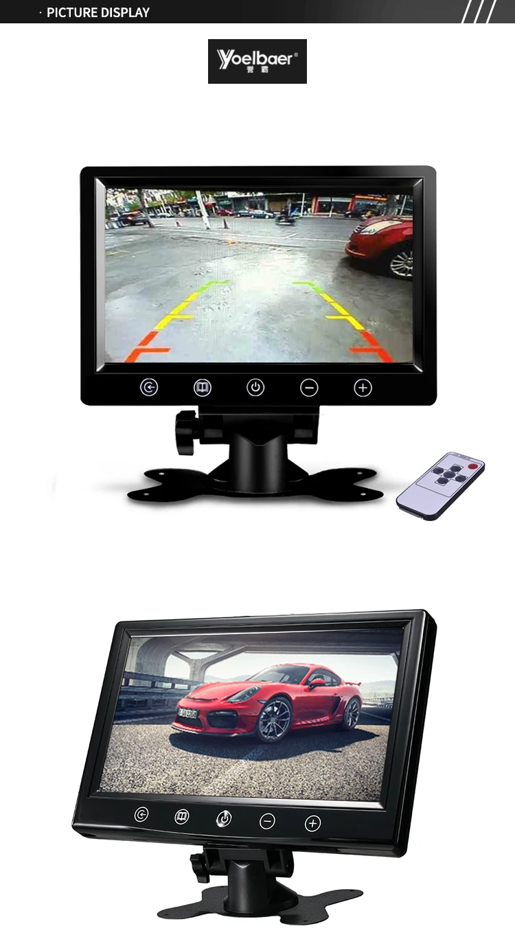 China Supplier 9 Inch Car DVD Player RCA Input TFT LCD Monitor
