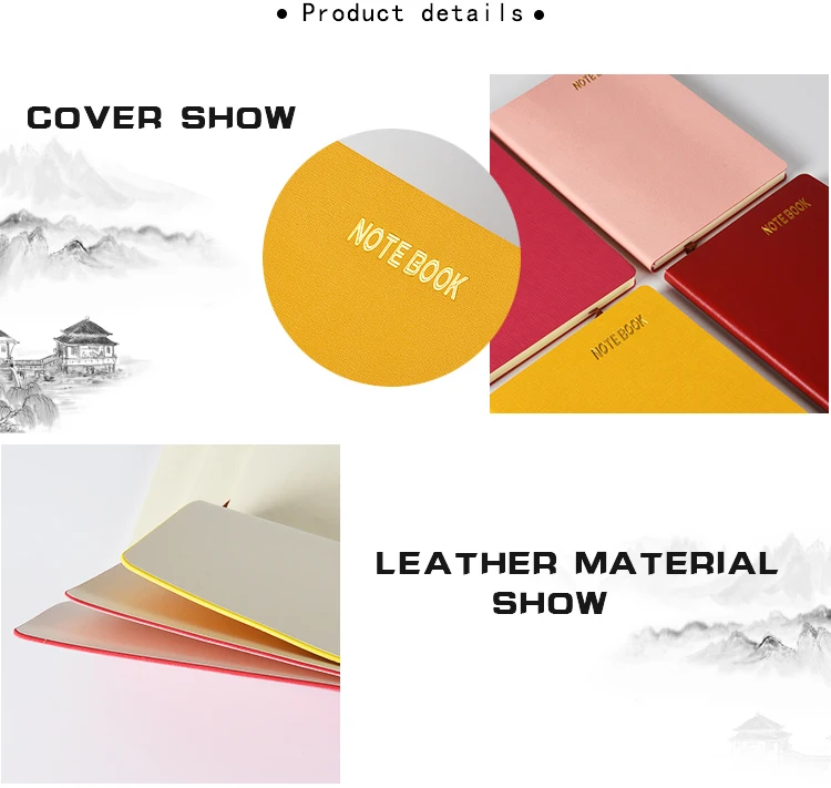 In Stock Soft Leather Cover A5 Size Hardcover School Office Notebook