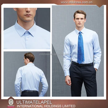 Custom Classic Solid Light Blue Men Dress Shirts - Buy Custom Men Dress ...