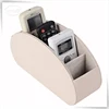 Home storage holder PU faux leather remote control organizer desktop storage