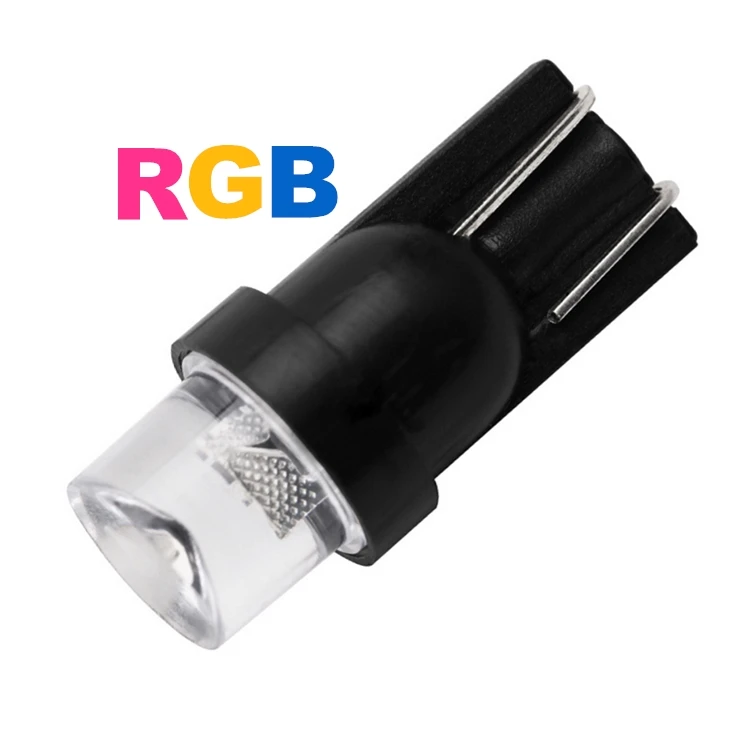 RGB 1SMD T10 12V LED Bulbs 192 194 168 W5W Car Door Lights