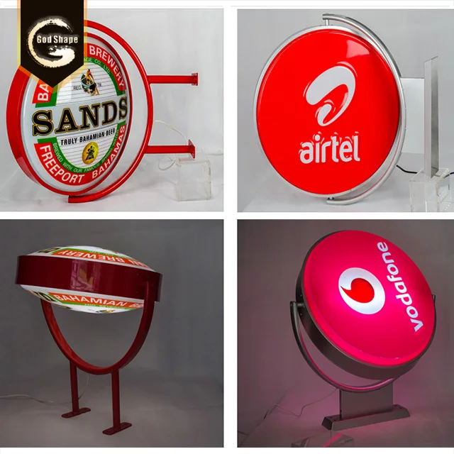 Good Quality Street Advertising Double Sided Round Light Box